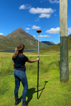 geo-FENNEL G25 Carbon Fibre Surveyor Antenna/Survey Pole (2.5m)