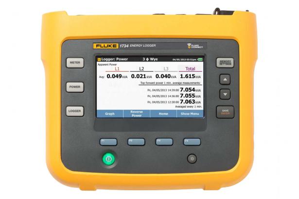 Fluke 1734/B Three Phase Electrical Energy Logger (item no. 4706582, 4706594)