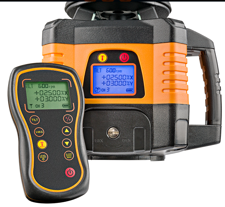 geo-FENNEL FL 150H-G (LC 3R) Dual Grade Rotating Laser Level with FR 77-MM Laser Receiver