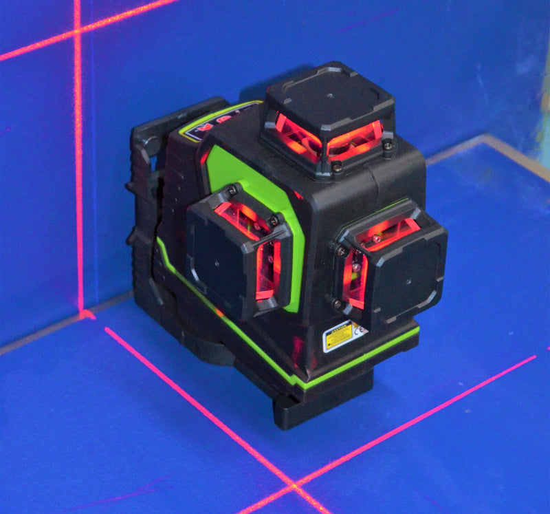 Imex LX3DRD 3 x 360° Red Multiline Laser Level with Laser Detector