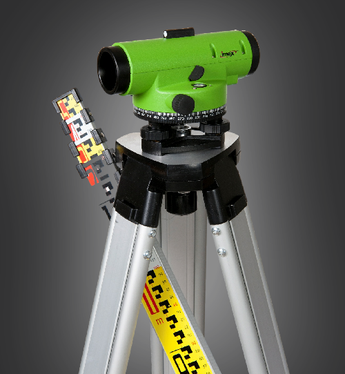 Imex LAR 28x Magnification Auto Level with Tripod & 5m Staff