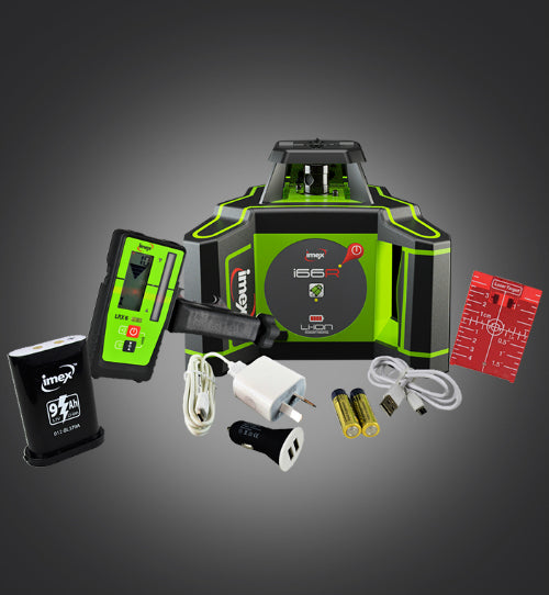 Imex i66R Red Rotating Laser Level with LRX6 Laser Receiver