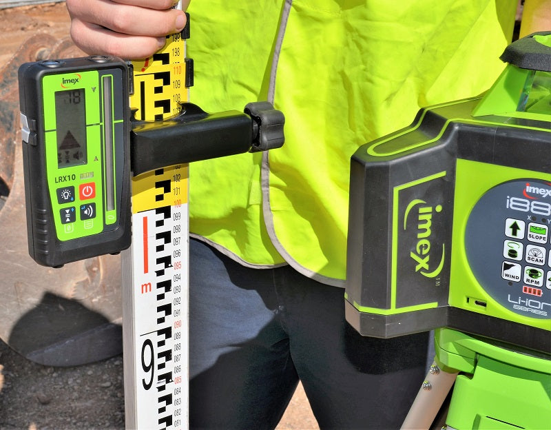 Imex i88G H/V Green Rotating Laser Level with LRX10 Laser Receiver