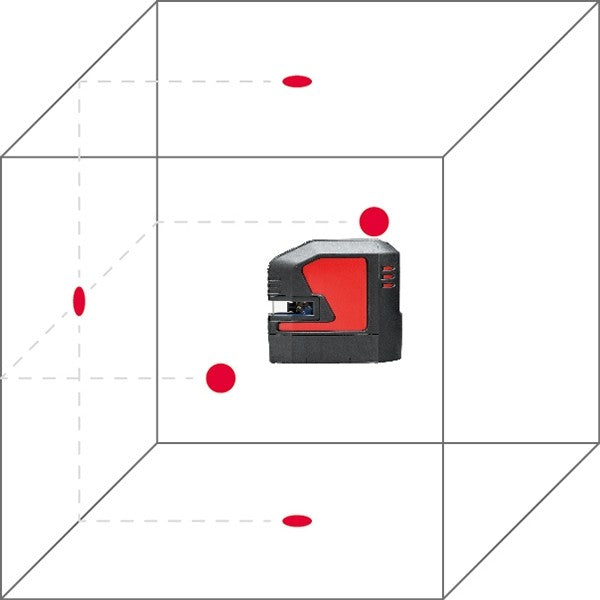 Leica Lino P5-1 5 Dot Laser Level with Hard Case & Alkaline Batteries