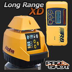 Pro Shot Alpha XD Rotating Laser Level with R8 Laser Receiver